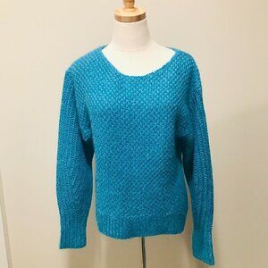 Aritzia Wilfred Blue Boatneck Wool Alpaca Mohair Sweater Size M